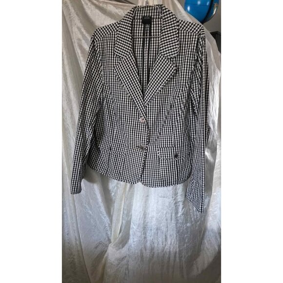 Gingham pattern Blazer Jacket Tribal  Sz XL/14 - Picture 1 of 6